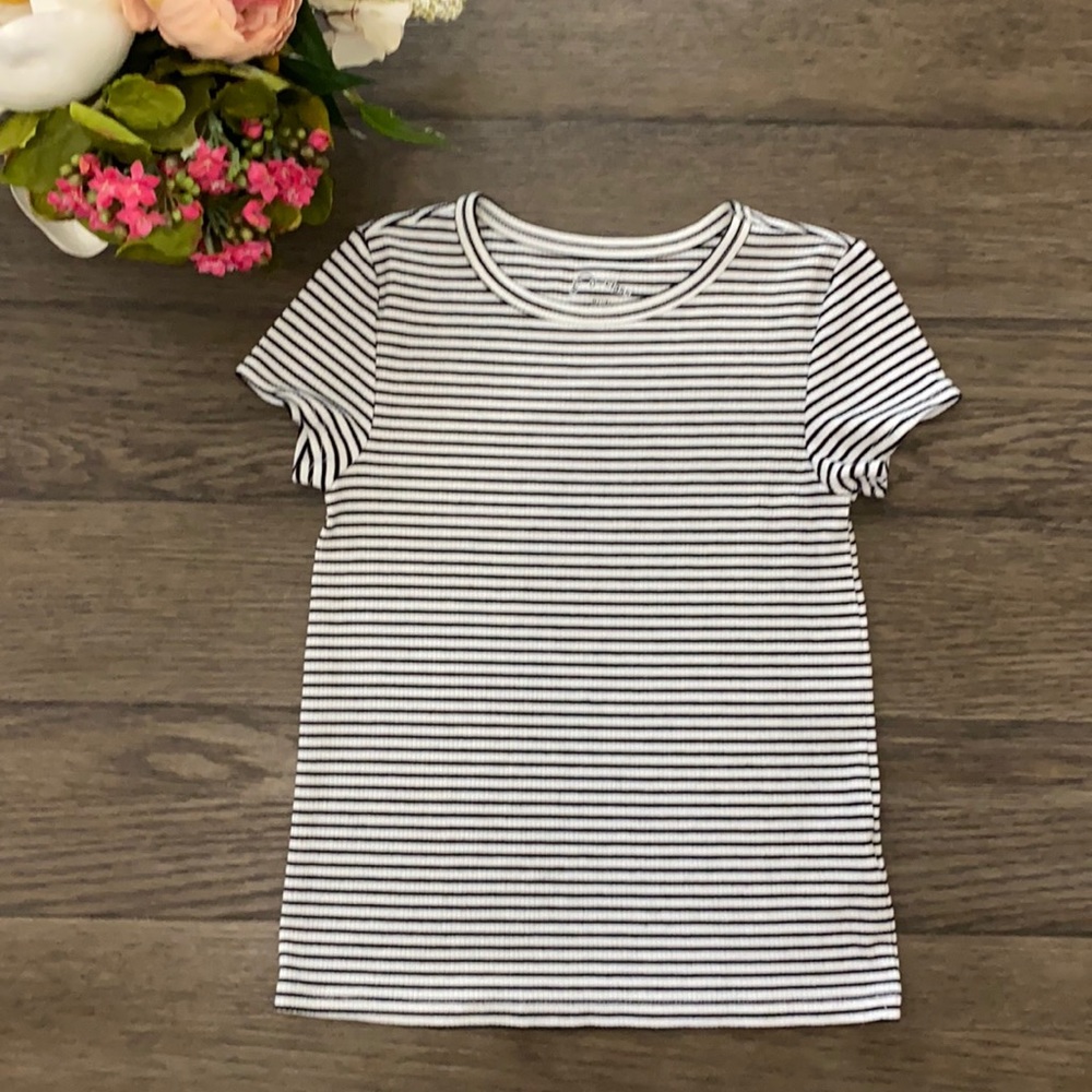 Girls medium ribbed striped tee from Art Class
